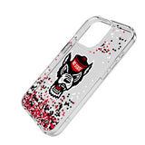 North Carolina State University Wolfpack Confetti Clear Phone Case for Apple iPhone