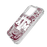 Texas A&M University Aggies Paisley Clear Phone Case for Apple iPhone