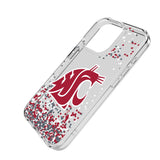 Washington State University Cougars Confetti Clear Phone Case for Apple iPhone