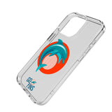 Miami Dolphins 2024 Edition Clear Phone Case for Apple iPhone