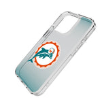 Miami Dolphins 1966-1973 Historic Collection Linen Clear Phone Case for Apple iPhone