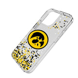 University of Iowa Hawkeyes Confetti Clear Phone Case for Apple iPhone