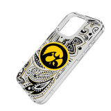 University of Iowa Hawkeyes Paisley Clear Phone Case for Apple iPhone
