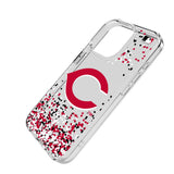 Cincinnati Reds Confetti Clear Phone Case for Apple iPhone