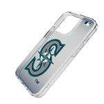 Seattle Mariners Linen Clear Phone Case for Apple iPhone