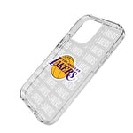Los Angeles Lakers Text Backdrop Clear Phone Case for Apple iPhone
