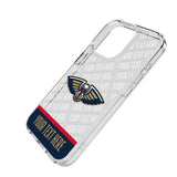 New Orleans Pelicans Personalized EndZone Plus Clear Phone Case for Apple iPhone-1
