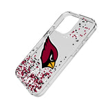 Arizona Cardinals Confetti Clear Phone Case for Apple iPhone