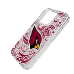Arizona Cardinals Paisley Clear Phone Case for Apple iPhone