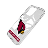 Arizona Cardinals Personalized Tilt Clear Phone Case for Apple iPhone