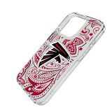 Atlanta Falcons Paisley Clear Phone Case for Apple iPhone