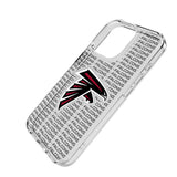 Atlanta Falcons Text Backdrop Clear Phone Case for Apple iPhone