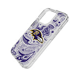Baltimore Ravens Paisley Clear Phone Case for Apple iPhone