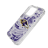 Baltimore Ravens Paisley Clear Phone Case for Apple iPhone