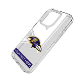 Baltimore Ravens Personalized Tilt Clear Phone Case for Apple iPhone