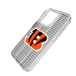 Cincinnati Bengals Text Backdrop Clear Phone Case for Apple iPhone