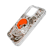Cleveland Browns Paisley Clear Phone Case for Apple iPhone