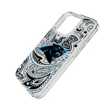Carolina Panthers Paisley Clear Phone Case for Apple iPhone