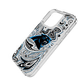 Carolina Panthers Paisley Clear Phone Case for Apple iPhone