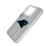 Carolina Panthers Text Backdrop Clear Phone Case for Apple iPhone