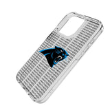 Carolina Panthers Text Backdrop Clear Phone Case for Apple iPhone
