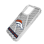 Denver Broncos Personalized Tilt Clear Phone Case for Apple iPhone