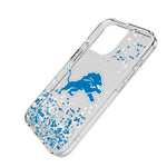 Detroit Lions Confetti Clear Phone Case for Apple iPhone