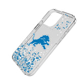 Detroit Lions Confetti Clear Phone Case for Apple iPhone