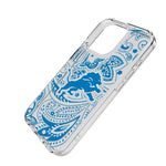 Detroit Lions Paisley Clear Phone Case for Apple iPhone