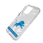 Detroit Lions Personalized Tilt Clear Phone Case for Apple iPhone
