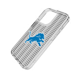 Detroit Lions Text Backdrop Clear Phone Case for Apple iPhone