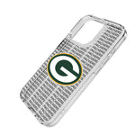Green Bay Packers Text Backdrop Clear Phone Case for Apple iPhone