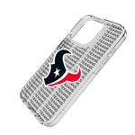 Houston Texans Text Backdrop Clear Phone Case for Apple iPhone
