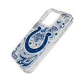 Indianapolis Colts Paisley Clear Phone Case for Apple iPhone