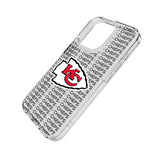 Kansas City Chiefs Text Backdrop Clear Phone Case for Apple iPhone