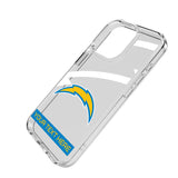 Los Angeles Chargers Personalized Tilt Clear Phone Case for Apple iPhone