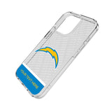 Los Angeles Chargers Personalized EndZone Plus Clear Phone Case for Apple iPhone