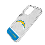 Los Angeles Chargers Personalized EndZone Plus Clear Phone Case for Apple iPhone