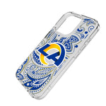 Los Angeles Rams Paisley Clear Phone Case for Apple iPhone