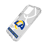 Los Angeles Rams Personalized Tilt Clear Phone Case for Apple iPhone
