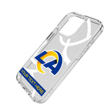 Los Angeles Rams Personalized Tilt Clear Phone Case for Apple iPhone