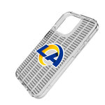 Los Angeles Rams Text Backdrop Clear Phone Case for Apple iPhone