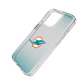 Miami Dolphins Linen Clear Phone Case for Apple iPhone