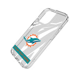 Miami Dolphins Personalized Tilt Clear Phone Case for Apple iPhone