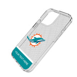 Miami Dolphins Personalized EndZone Plus Clear Phone Case for Apple iPhone