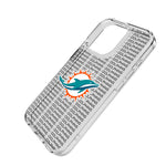 Miami Dolphins Text Backdrop Clear Phone Case for Apple iPhone