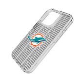 Miami Dolphins Text Backdrop Clear Phone Case for Apple iPhone