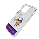 Minnesota Vikings Personalized EndZone Plus Clear Phone Case for Apple iPhone