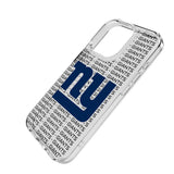 New York Giants Text Backdrop Clear Phone Case for Apple iPhone
