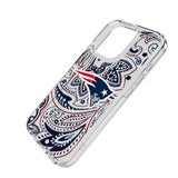 New England Patriots Paisley Clear Phone Case for Apple iPhone